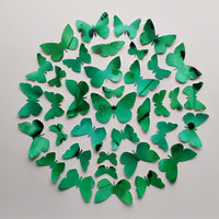 Emerald Butterflies- unframed