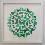 Emerald Butterflies- unframed